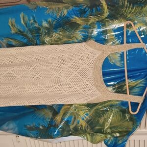 XS venus, knitted cream beachwear dress